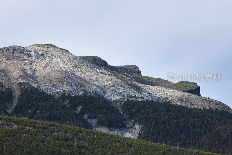 Roche Bonhomme在加拿大的落基山脉，阿尔伯塔，加拿大